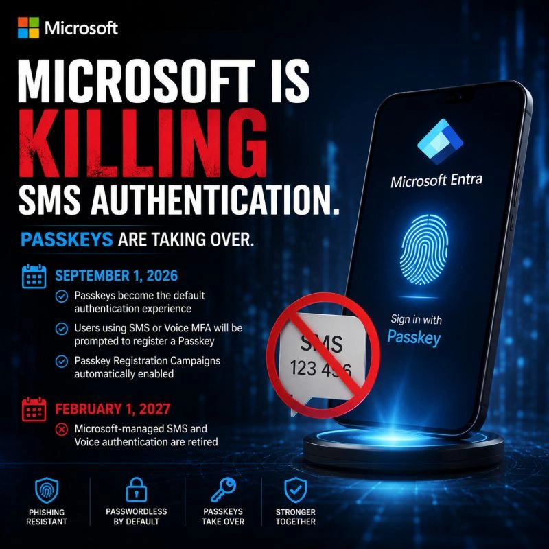 Microsoft is killing SMS authentication - Passkeys are taking over